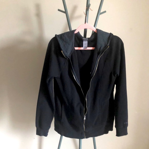 C9 by CHAMPION Black Hooded Zip-Up Sweatshirt - Picture 3 of 9